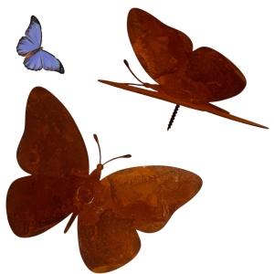 Stylowy Motyl metalowy rustykalny figurka dekoracja ogrodowa